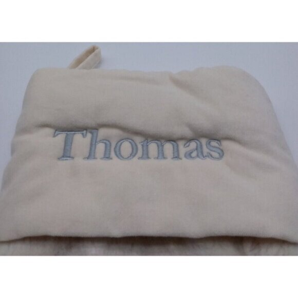 Pottery Barn Thomas Alpaca Christmas Holiday Faux Fur Stocking Xmas Lined - Picture 6 of 7